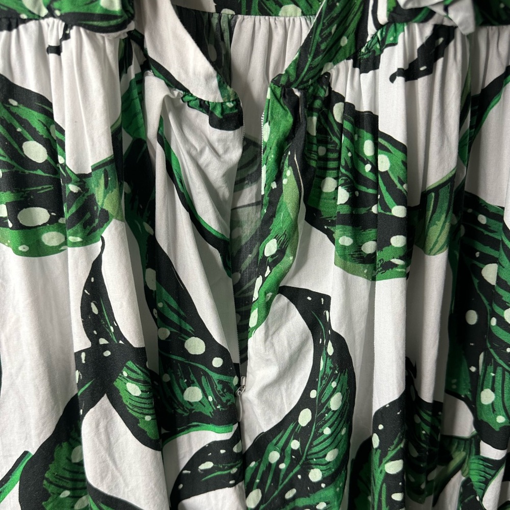 Borgo De Nor Liya Leaf Print Flared Dress Size 8 US (12 UK) - Picture 8 of 12